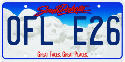 SD license plate 0FLE26