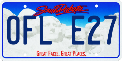 SD license plate 0FLE27