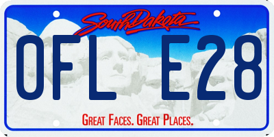 SD license plate 0FLE28
