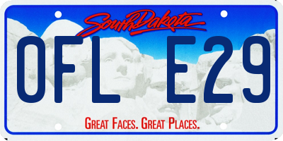 SD license plate 0FLE29