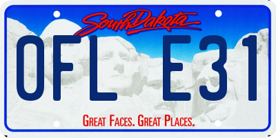 SD license plate 0FLE31