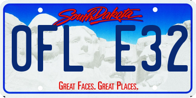 SD license plate 0FLE32