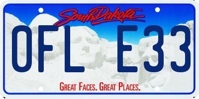 SD license plate 0FLE33