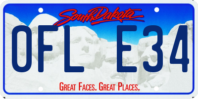 SD license plate 0FLE34