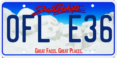 SD license plate 0FLE36
