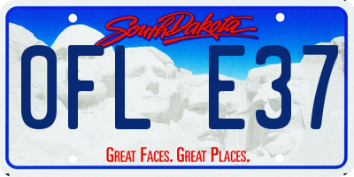SD license plate 0FLE37