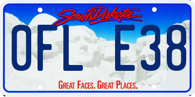SD license plate 0FLE38