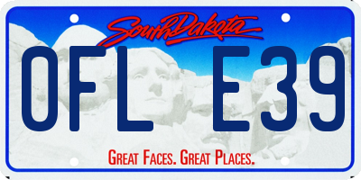 SD license plate 0FLE39