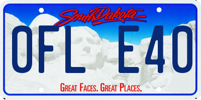 SD license plate 0FLE40