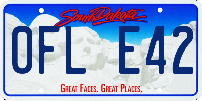 SD license plate 0FLE42