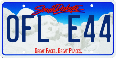 SD license plate 0FLE44