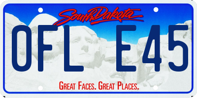 SD license plate 0FLE45