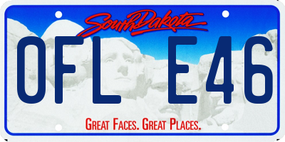 SD license plate 0FLE46
