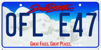 SD license plate 0FLE47