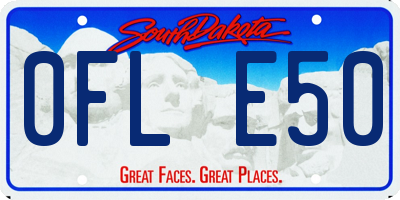 SD license plate 0FLE50