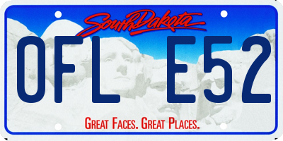 SD license plate 0FLE52