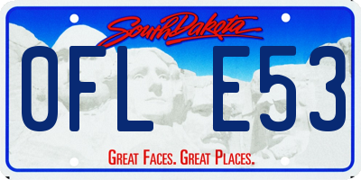 SD license plate 0FLE53