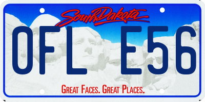 SD license plate 0FLE56