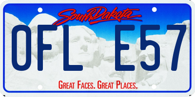 SD license plate 0FLE57