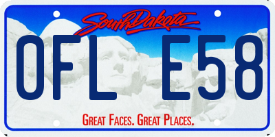 SD license plate 0FLE58