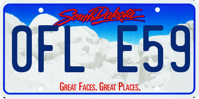 SD license plate 0FLE59