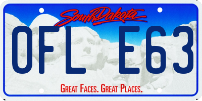 SD license plate 0FLE63