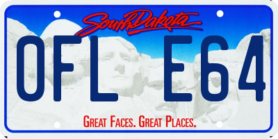 SD license plate 0FLE64