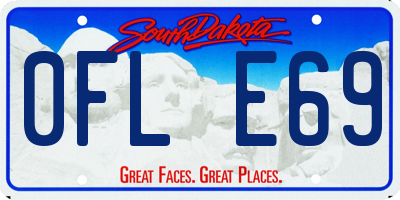 SD license plate 0FLE69