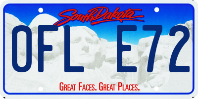 SD license plate 0FLE72