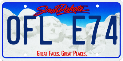SD license plate 0FLE74