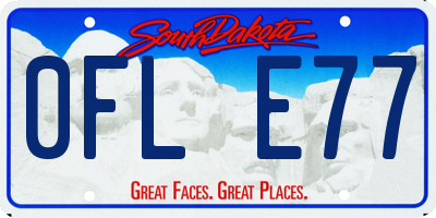 SD license plate 0FLE77