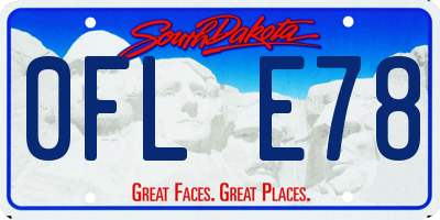 SD license plate 0FLE78