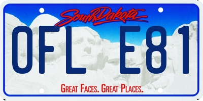 SD license plate 0FLE81