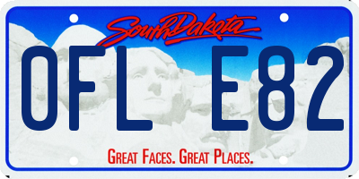 SD license plate 0FLE82
