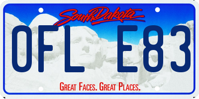 SD license plate 0FLE83