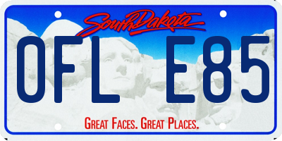 SD license plate 0FLE85