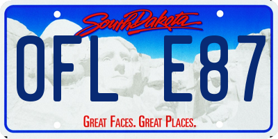 SD license plate 0FLE87