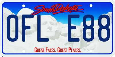 SD license plate 0FLE88