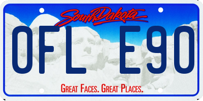 SD license plate 0FLE90