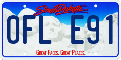 SD license plate 0FLE91