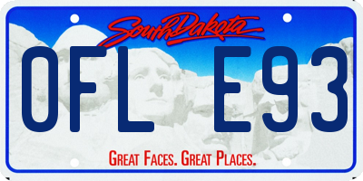 SD license plate 0FLE93