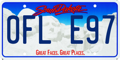 SD license plate 0FLE97