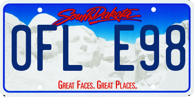 SD license plate 0FLE98