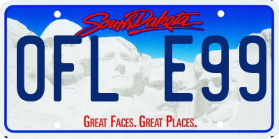 SD license plate 0FLE99