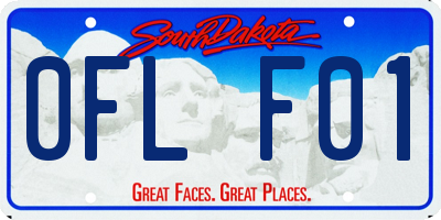 SD license plate 0FLF01