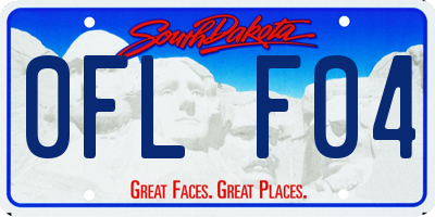 SD license plate 0FLF04
