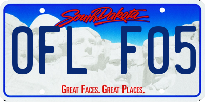 SD license plate 0FLF05