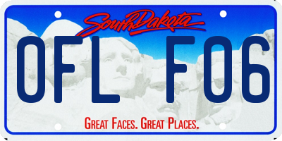 SD license plate 0FLF06