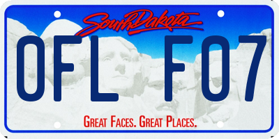 SD license plate 0FLF07