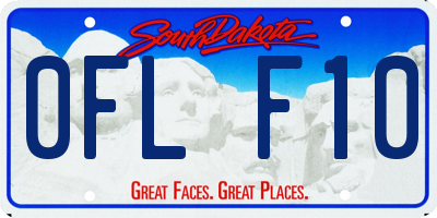 SD license plate 0FLF10